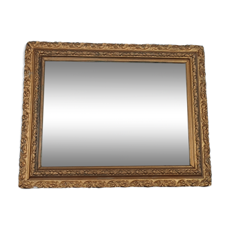 Old mirror frame gilded stucco wood 43,5x34,5 cm SB