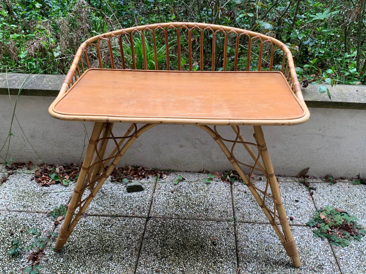 Bamboo desk / console