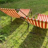 Vintage portable and removable deckchair