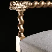 Gold and grey château armchair