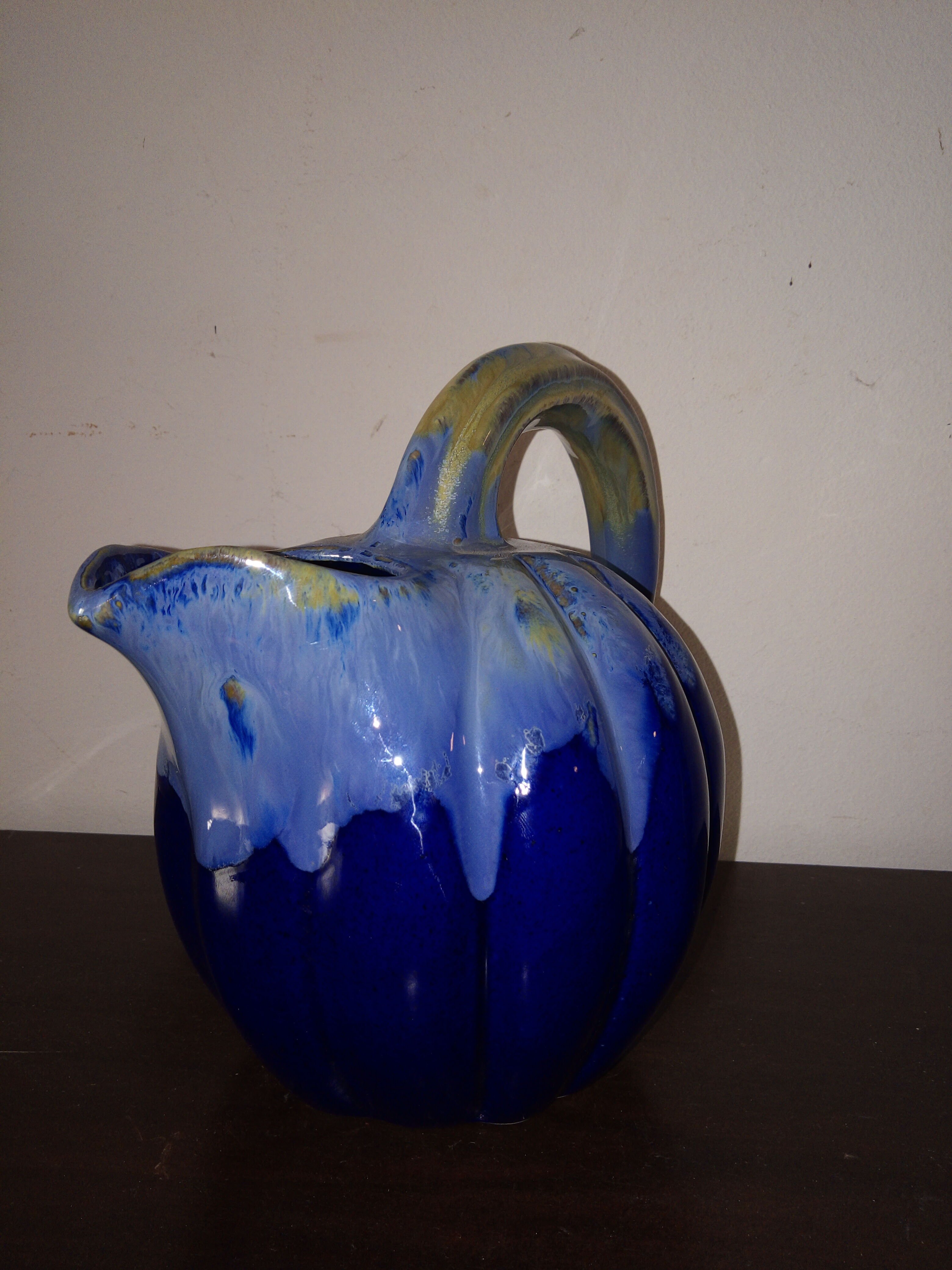 Old pumpkin-shaped jug signed Alpho 199 Art Deco period 1920 1930