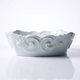 Square coupe/bowl in celadon porcelain, vintage Limoges from the 50s to 70s.