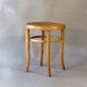 Wooden bistro stool, 44 cm, Bentwood style, Fischel, 1930