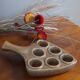 Set of 6 dishes/pans/snail pans, in Digoin Crespots sandstone - Vintage