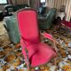 Lot of red velvet Voltaire armchairs