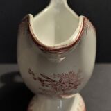 Saucière faience pink decoration brand V in hollow XIXth