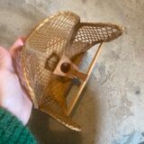 Wicker wall lamp