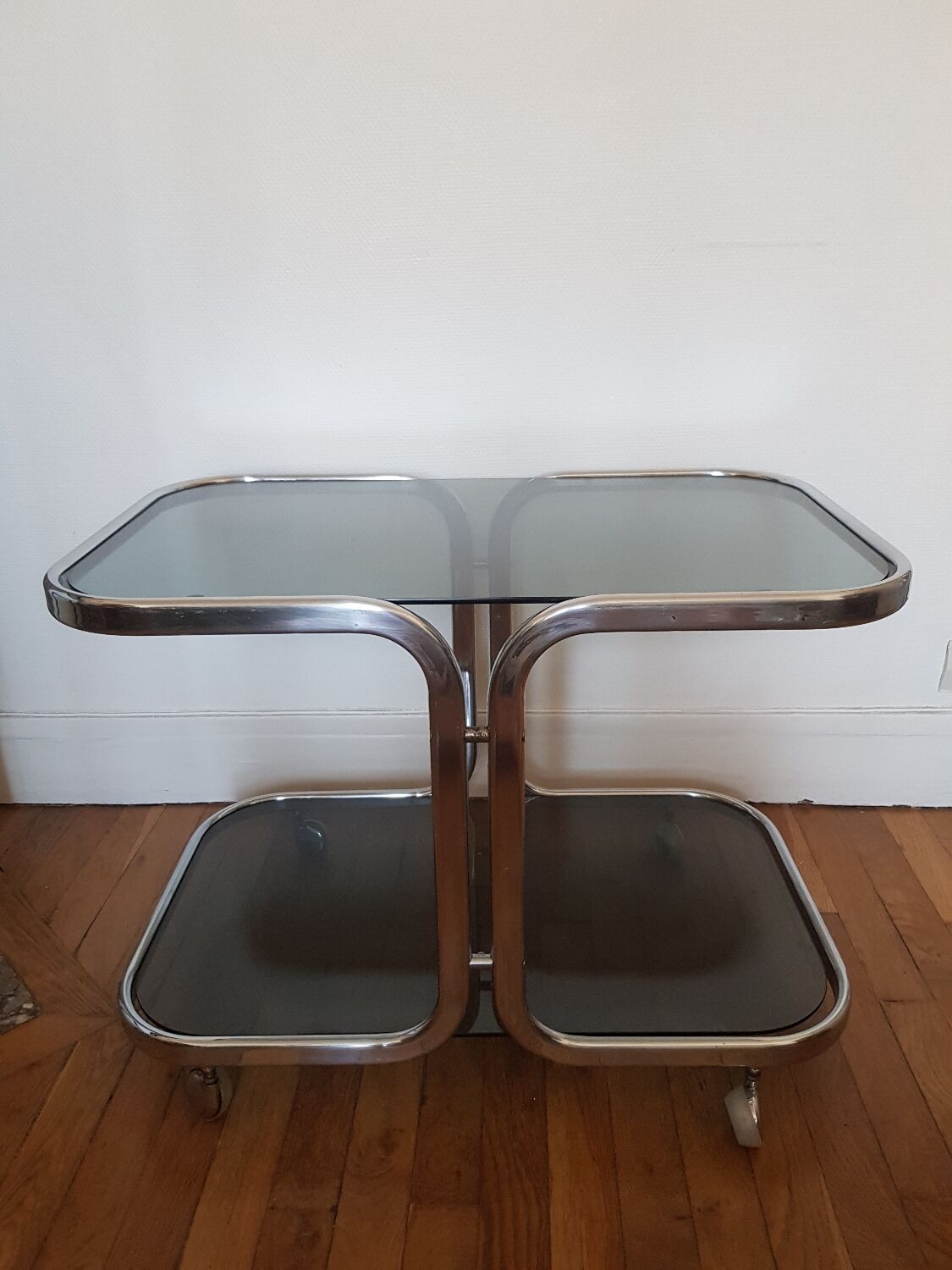 Metal and glass coffee table