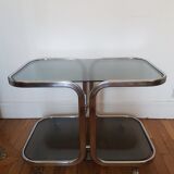 Metal and glass coffee table