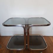 Metal and glass coffee table