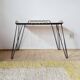 Black metal side table with scoubidou, 1950s