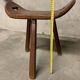 Vintage Wooden Brutalist Tripod Stool