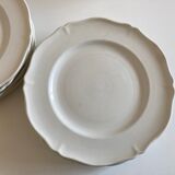 Set 10 plates with godrons in English iron earth 1950