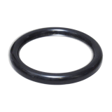 Round black plastic mirror 1970s