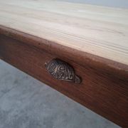 Table de métier ancienne, 2 tiroirs, piètements Louis Philippe