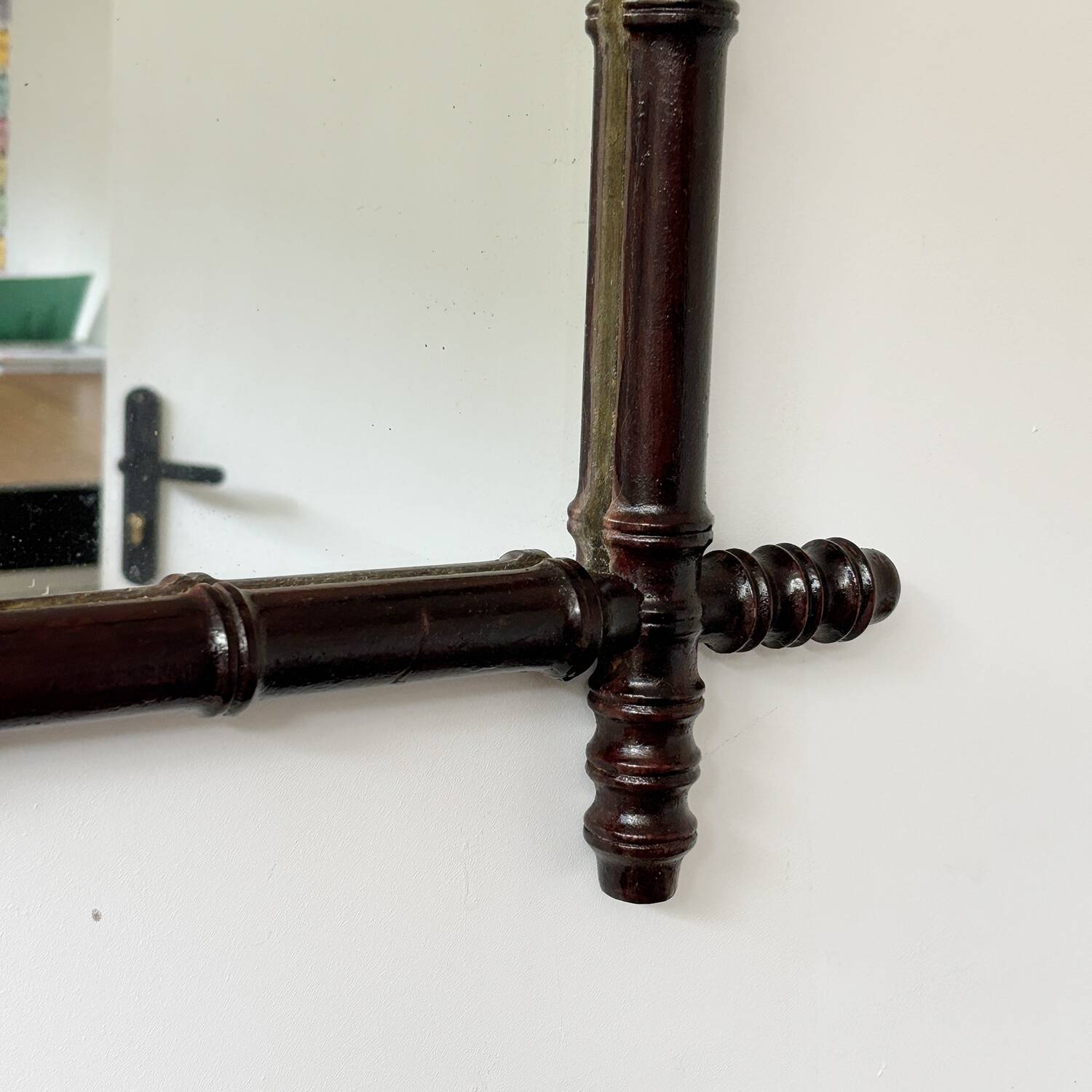 Vintage bamboo mirror from the 60s