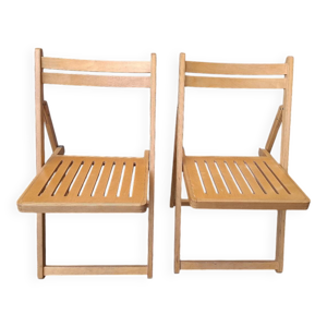 2 chaises pliantes années