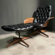 Iconic "Mr. Chair" Armchair & Ottoman – George Mulhauser for Plycra