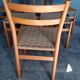 6 Scandinavian chairs wood and rope period 1960