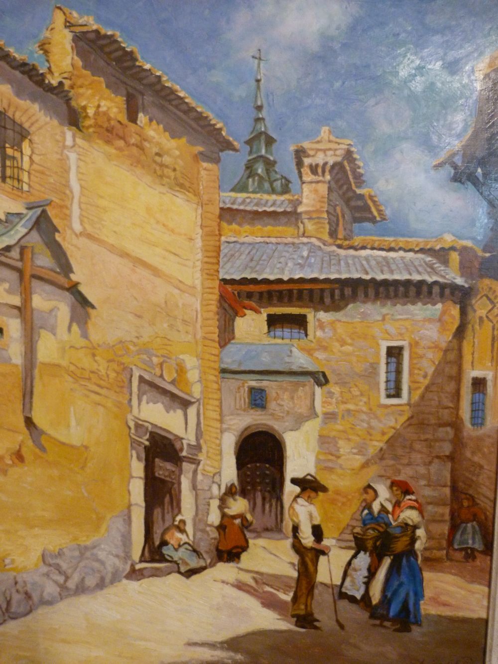 Spanish Village signed Diaz de la poue
