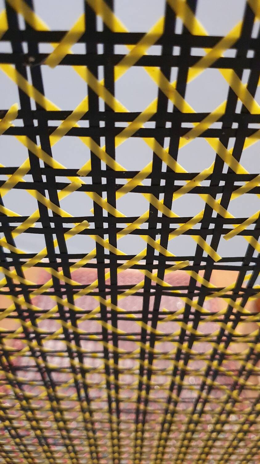 Mahogany cane armchair from the 60s