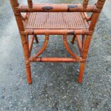 Chaise en rotin bambou cannage tressé en très bon état