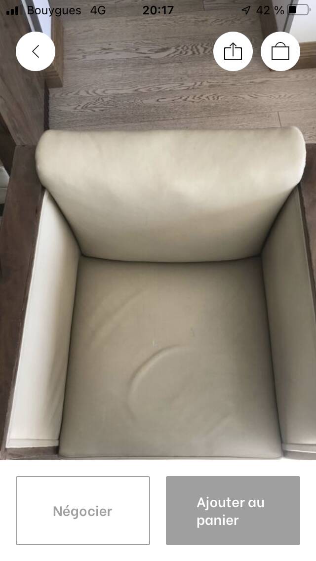 Two armchairs and an Art Deco style pouf