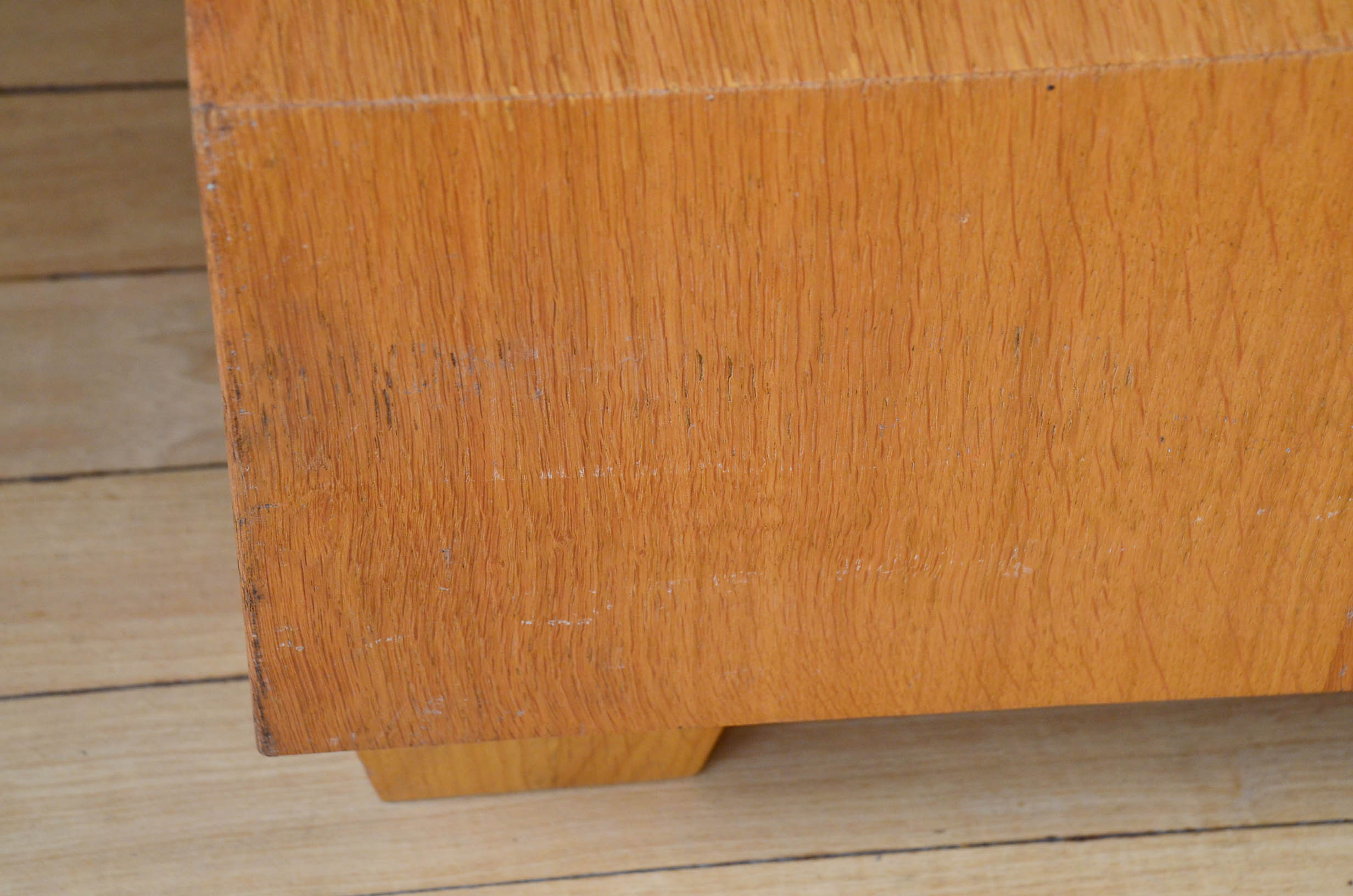 Coffee table Ecart International by Andrée Putman model "crossing" oak wood