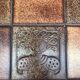 Vintage coffee table in wood and ceramic from the 70s