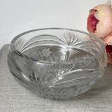 Saladier en cristal taillé