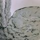 Mazzega thick Murano glass table lamp