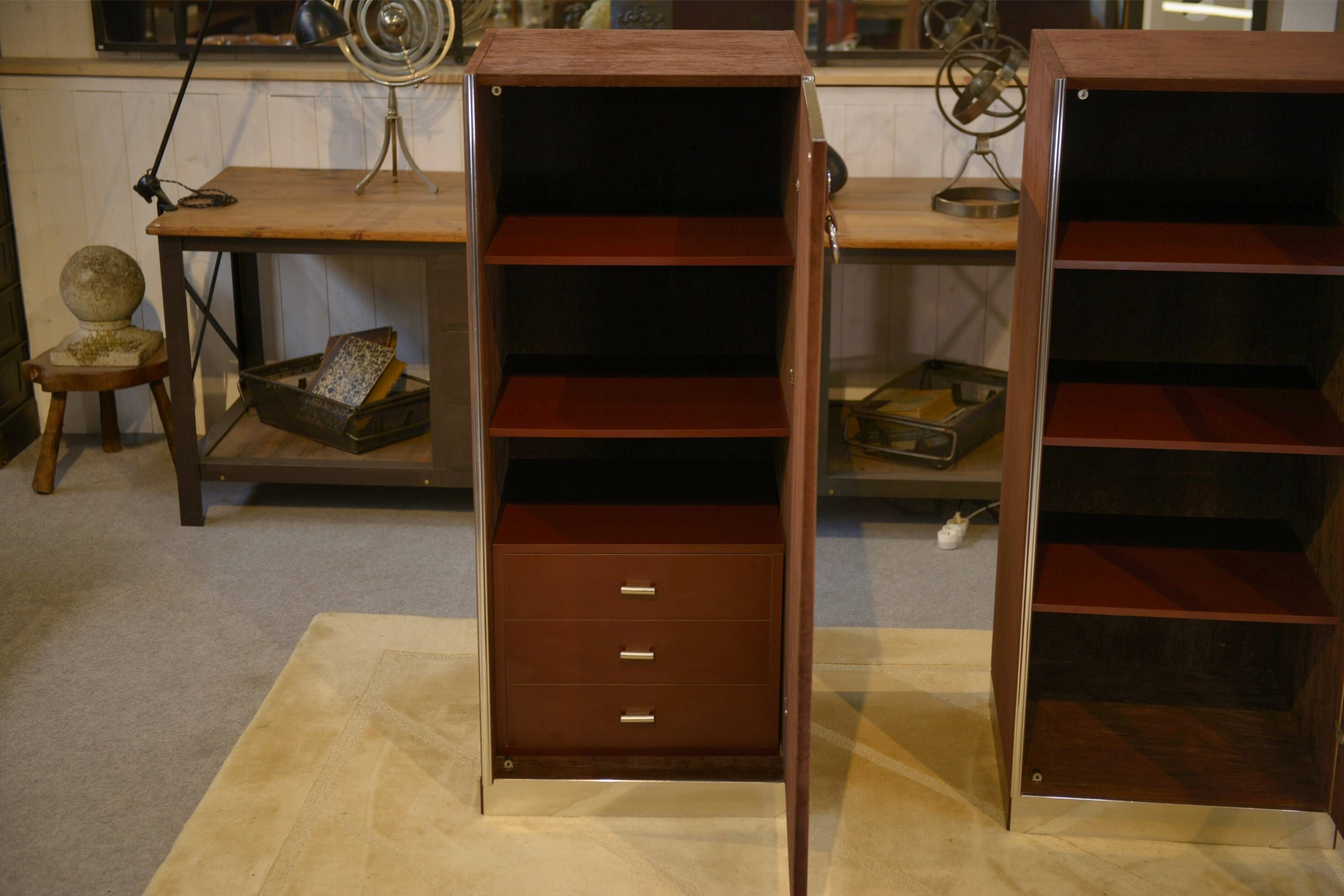 Pair of cabinets by Guido Faleschini produced by Mariani for Hermès 1970s