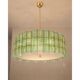 Contemporary Modern Italian Green“Tropical” Murano Glass Gold Chandelier
