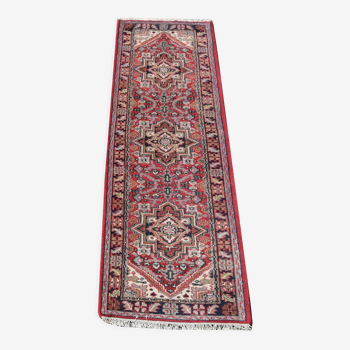 Indo-persian-heriz oriental carpet. entirely handmade. 0.78 x 2.97 m