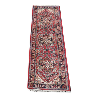 Indo-persian-heriz oriental carpet. entirely handmade. 0.78 x 2.97 m