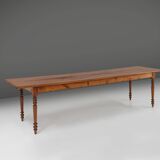 Large French rustic farmhouse table 19th century