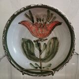 Hollow ceramic plate signed Albert Thiry