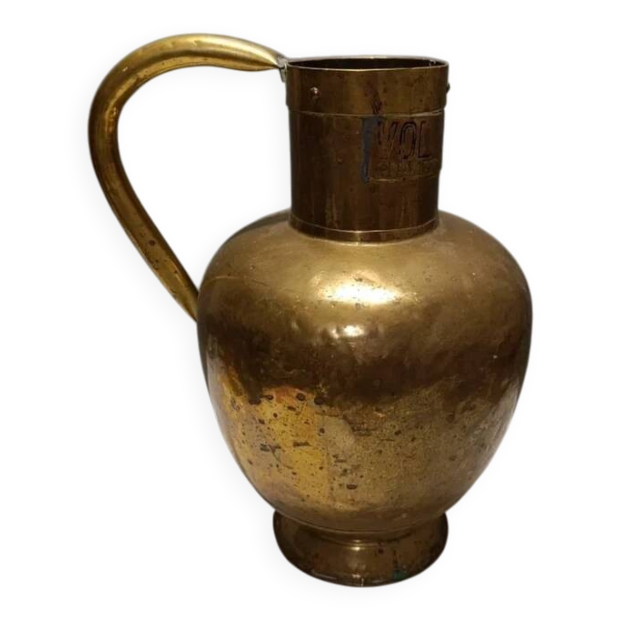 Brass handled jar - Antique Dutch craftsmanship - beautiful inscriptions