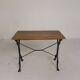 Bistro table with an oak top on a cast iron base, 1930s.
