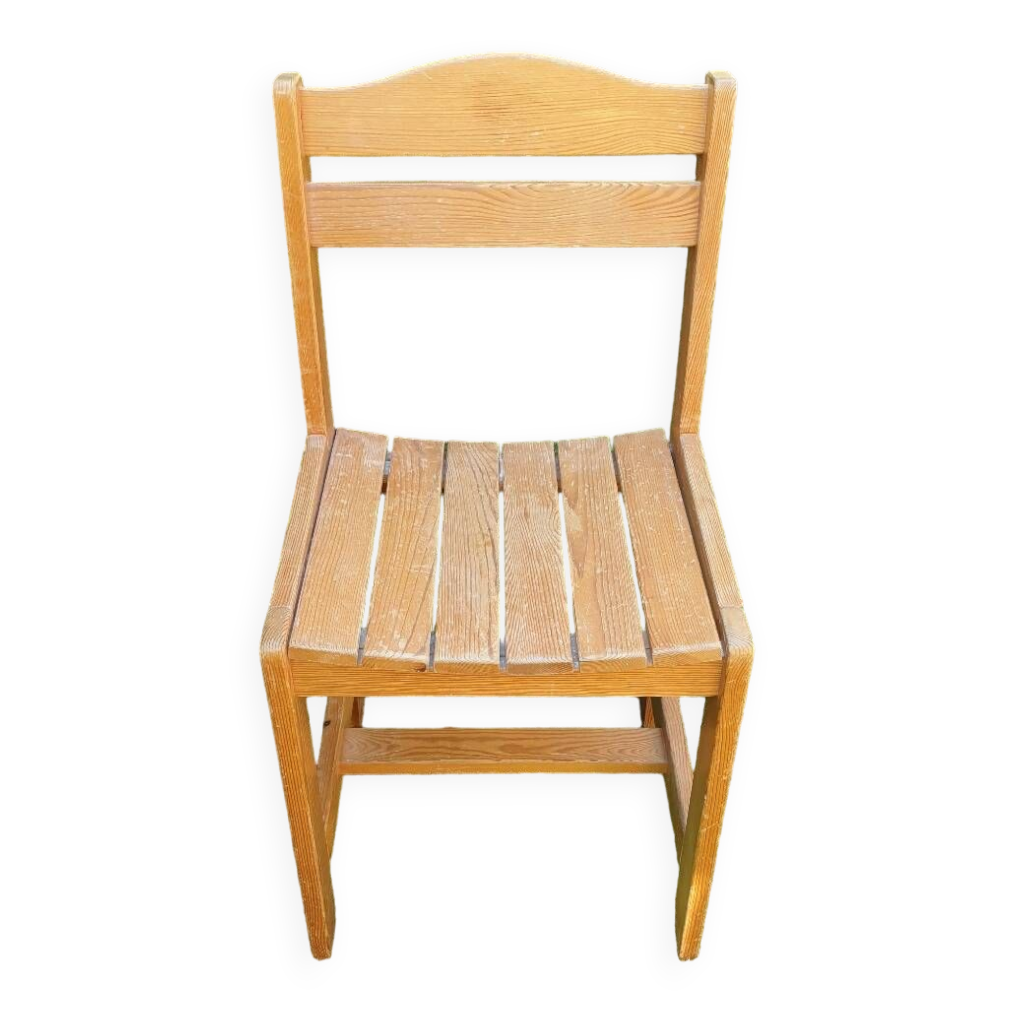 Vintage pine chair armchair from the 70s