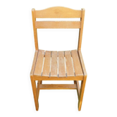 Vintage pine chair armchair from the 70s