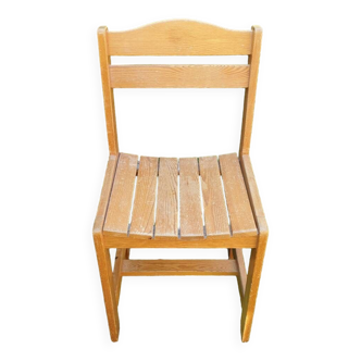 Vintage pine chair armchair from the 70s