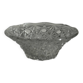 Small glass dish with vintage diamond points, a sparkle.