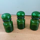 Apothecary bottles green glass jar