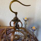 Old bird cage made of bamboo and wood