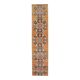 Tapis couloir vintage turc Oushak fait à la main en laine et coton orange 75x330
