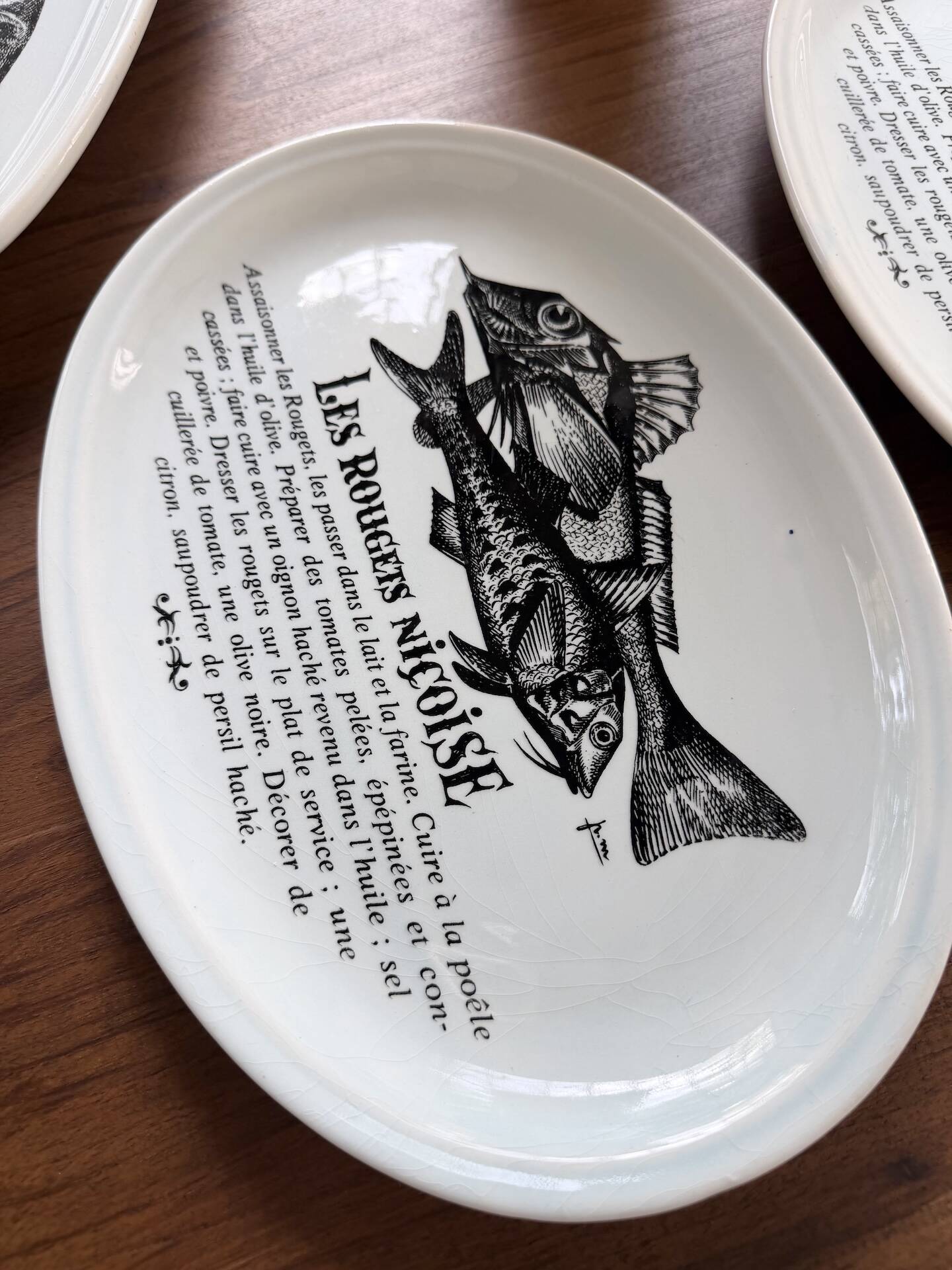 Service à poissons Gien  13 pièces