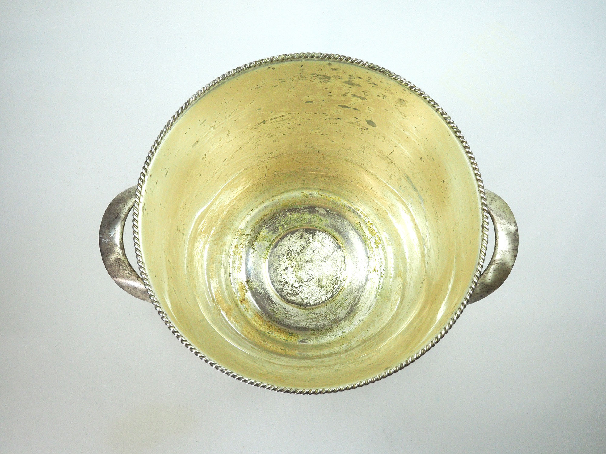 Mid-century-wmf silver plated brass wine cooler by wilhelm wagenfeld