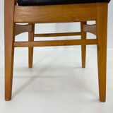 Set of 6 Leatherette & Wood Chairs, Czechoslovakia, 1960's