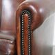 Sheepskin Leather Club Chair with Black Piping